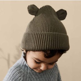 Liewood Gina kötött sapka - terepzöld 9-12 hó