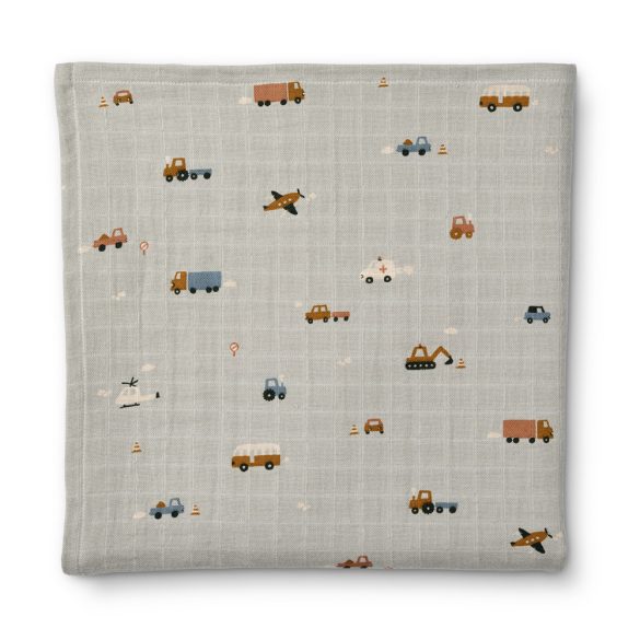 Liewood Ben muszlin takaró - Járművek- 110x110 cm