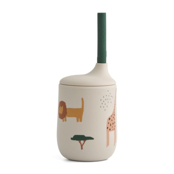 Liewood Sippy szívószálas csésze - Szafari állatok