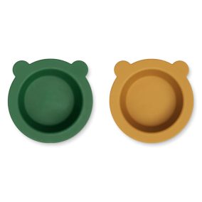   Liewood Csúszásmentes mélytányér - Zöld/Arany karamell - 2db