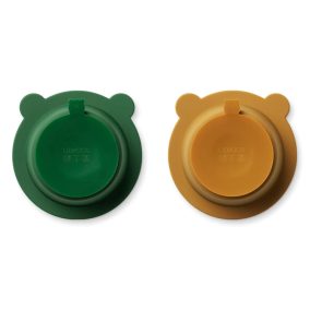   Liewood Csúszásmentes mélytányér - Zöld/Arany karamell - 2db