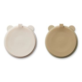 Liewood Csúszásmentes osztott tányér - Homok/Bézs - 2db