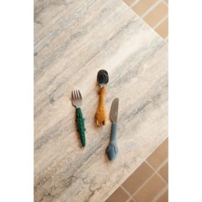   Liewood Tove gyerek evőeszköz készlet - 3 db-os szett - arany karamell mix