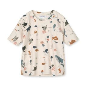   Liewood Noah UV szűrős rövid ujjú fürdőruha - Tengeri állatok