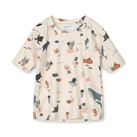 Liewood Noah UV szűrős rövid ujjú fürdőruha - Tengeri állatok