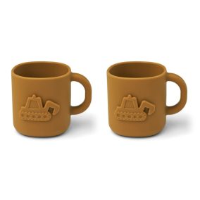   Liewood Chaves munkagépes pohár 2 db-os szett - arany karamell
