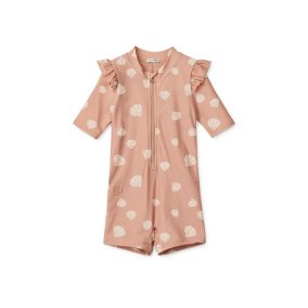   Liewood Amel fodros UV szűrős fürdőruha - Kagylók - Púder 12 hó