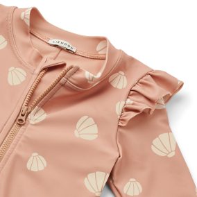   Liewood Amel fodros UV szűrős fürdőruha - Kagylók - Púder 12 hó