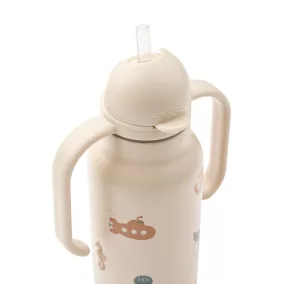   Liewood Kimmie szívószálas itatókulacs - Tengeri állatok - 250ml