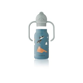   Liewood Kimmie szívószálas itatókulacs - Arctic Sea / Ocean view - 250ml