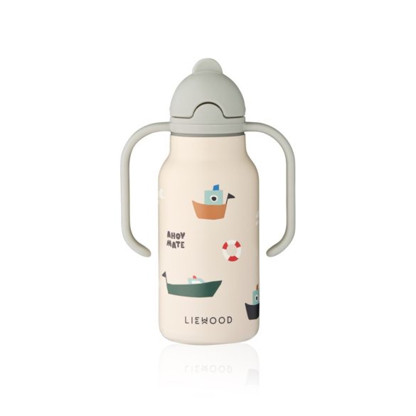 Liewood Kimmie szívószálas itatókulacs - Sailing / Sandy - 250ml