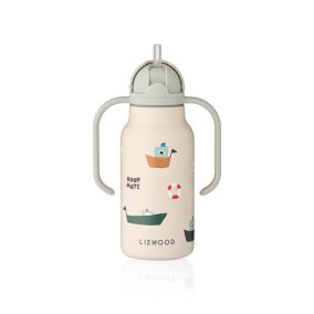   Liewood Kimmie szívószálas itatókulacs - Sailing / Sandy - 250ml