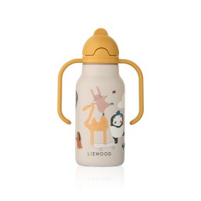   Liewood Kimmie szívószálas itatókulacs - Around the world - 250ml