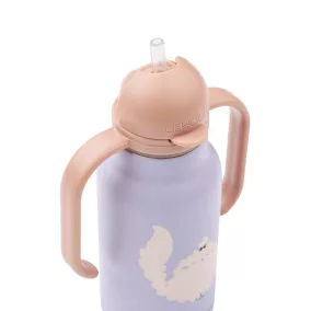   Liewood Kimmie szívószálas itatókulacs - Cat / Warm lilac - 250ml