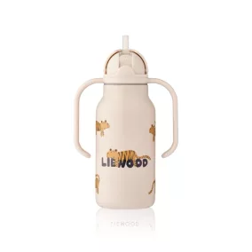   Liewood Kimmie szívószálas itatókulacs - Tiger / Sandy - 250ml