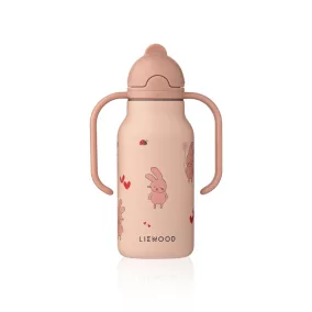   Liewood Kimmie szívószálas itatókulacs - Wild child / Rosey - 250 ml