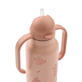  Liewood Kimmie szívószálas itatókulacs - Wild child / Rosey - 250 ml