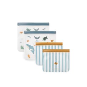   Liewood Rebus újrafelhasználható utazó tasak - 4 db - Tengeri állatok