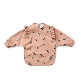   Liewood Merle hosszú ujjú előke fodrokkal - Berry / Pale Tuscany