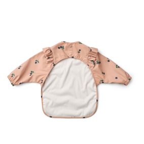   Liewood Merle hosszú ujjú előke fodrokkal - Berry / Pale Tuscany