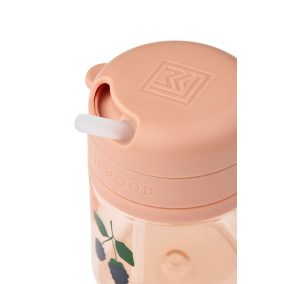   Liewood Pavia Tritan Szívószálas pohár 280ml - Berry / Pale Tuscany