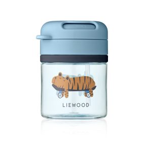   Liewood Pavia Tritan Szívószálas pohár 280ml - Fun / Beach blue