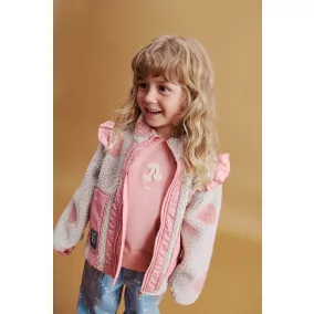 Liewood Noam Teddy tabát fodrokkal - Sandy / Rose blush mix