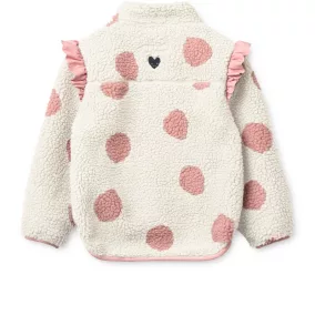 Liewood Noam Teddy tabát fodrokkal - Sandy / Rose blush mix