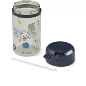   Liewood Pavia Tritan Szívószálas pohár 500 ml - Play / Dusty Peppermint
