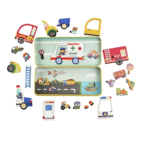MierEdu Mágneses puzzle játék - Járművek