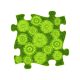 Muffik Puha Rét Puzzle - Lime