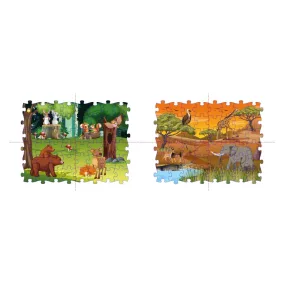 MUFFIK 12 db-os Puzzle - Zsiráf és nyuszi