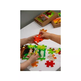 MUFFIK 12 db-os Puzzle - Zsiráf és nyuszi