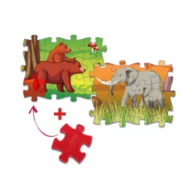 MUFFIK 12 db-os Puzzle - Erdő és Szafari