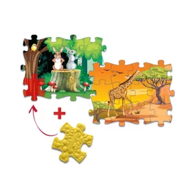 MUFFIK 12 db-os Puzzle - Erdő és Szafari