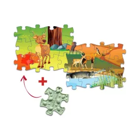 MUFFIK 12 db-os Puzzle - Erdő és Szafari