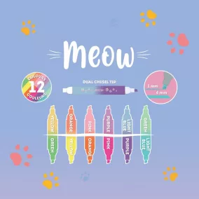   Legami szövegkiemelő készlet - pasztell és neon - 2 végű - cicás