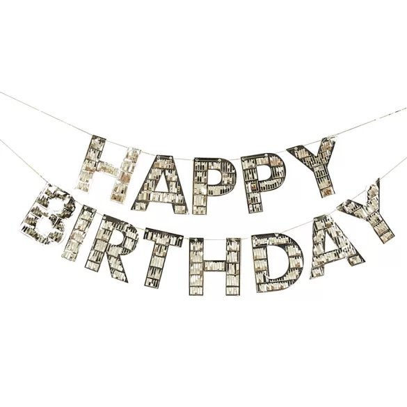 Happy Birthday girland - Arany