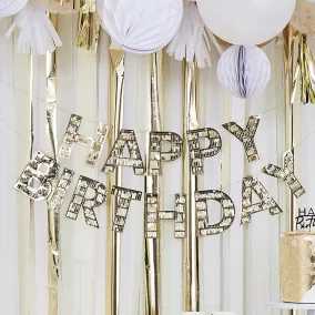 Happy Birthday girland - Arany