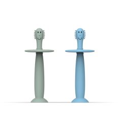 Rágómaki Tanuló baba fogkefe - mentazöld/babakék