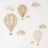 Akvarell hőlégballon falmatrica – búzamező színvilág