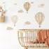 Akvarell hőlégballon falmatrica – búzamező színvilág