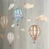 Akvarell hőlégballon falmatrica – búzamező színvilág