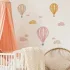 Akvarell hőlégballon falmatrica – naplemente színvilág