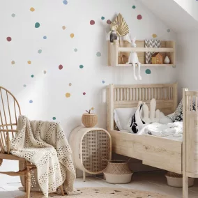   Szabálytalan pöttyök falmatrica – unisex színek - 2 ív