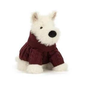 Jellycat plüss - Munro skót terrier pulcsiban