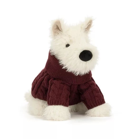 Jellycat plüss - Munro skót terrier pulcsiban