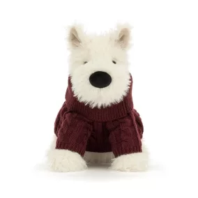 Jellycat plüss - Munro skót terrier pulcsiban