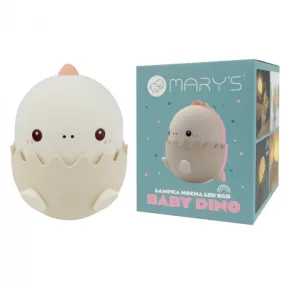 Mary's LED Éjjeli lámpa - Bébi dínó - pink