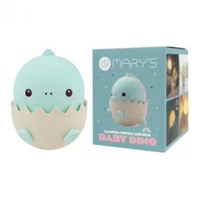 Mary's LED Éjjeli lámpa - Bébi dínó - kék